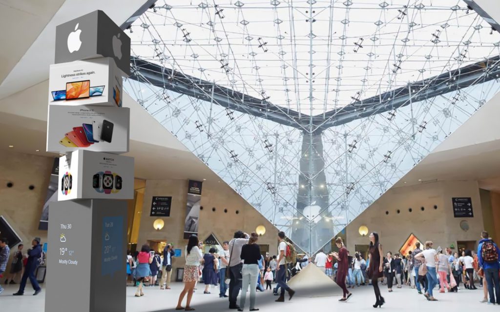 Transforming indoor digital signboards and billboards