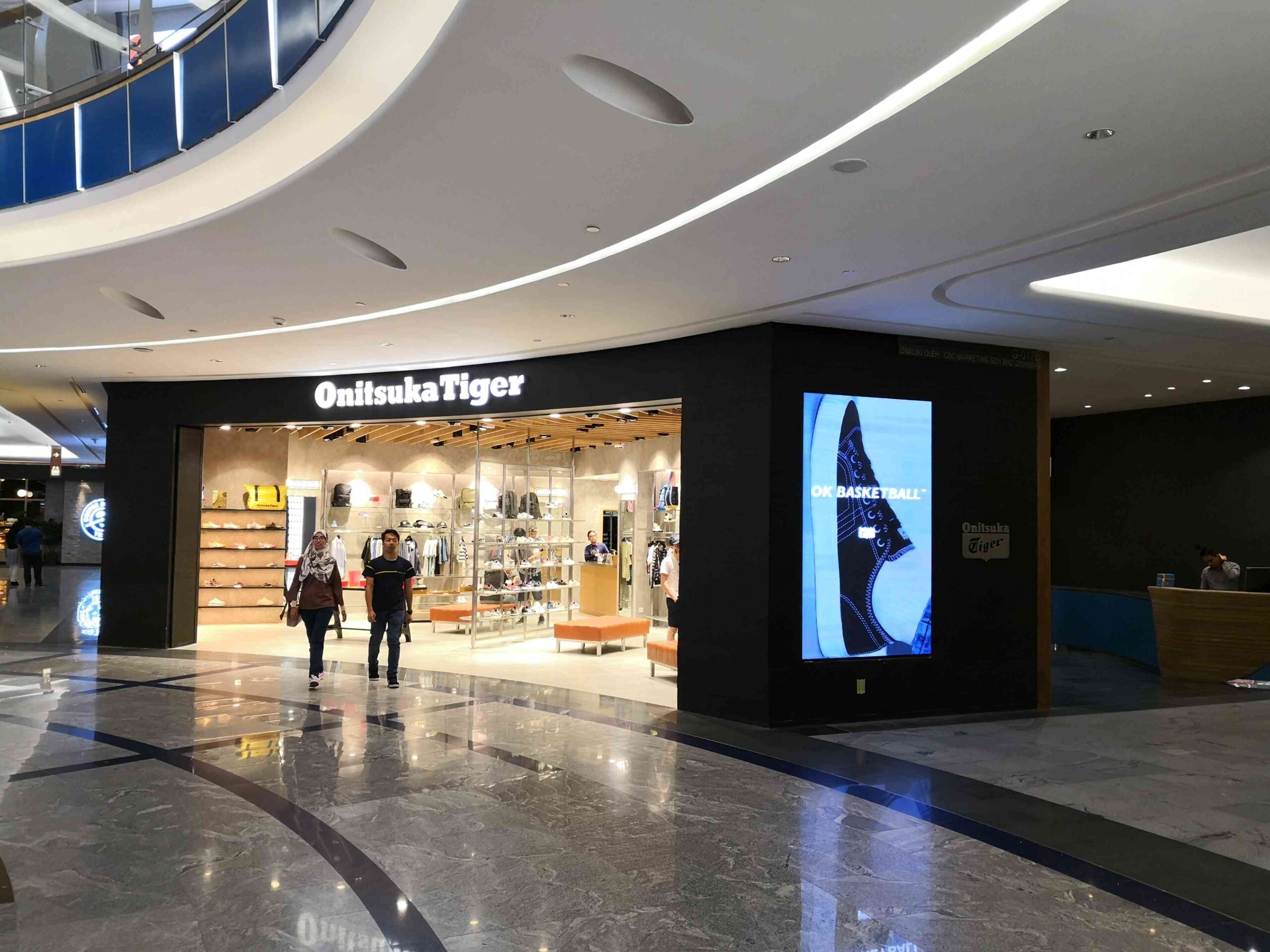 LED display with latest product from onitsuka tigers