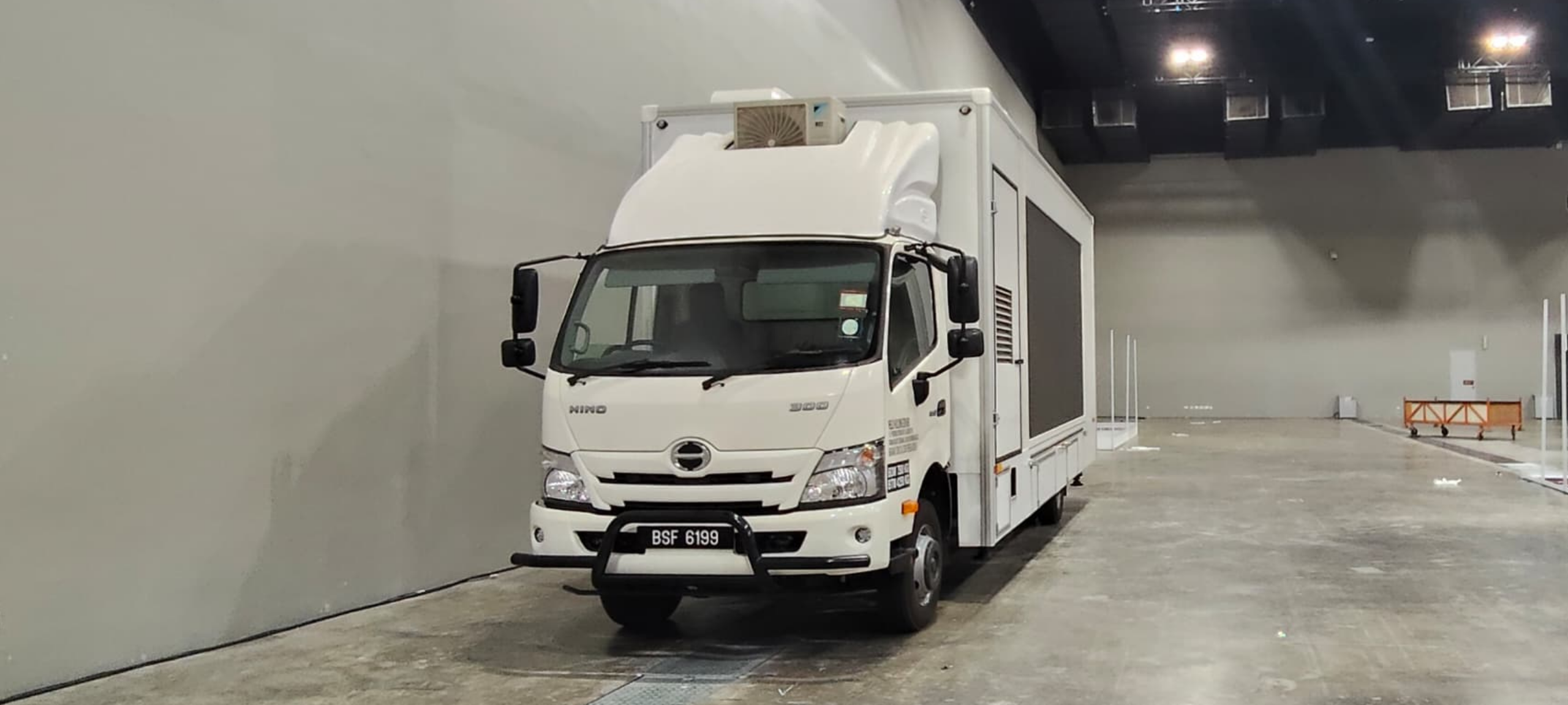 Sleek and modern design of a digital advertising truck