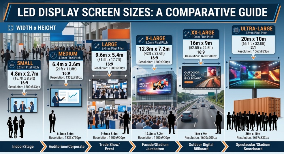 LED Display Guide For Screen Sizes