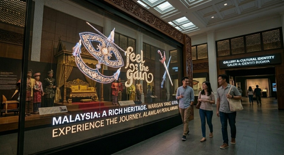 A transparent LED screen improves the building atmosphere